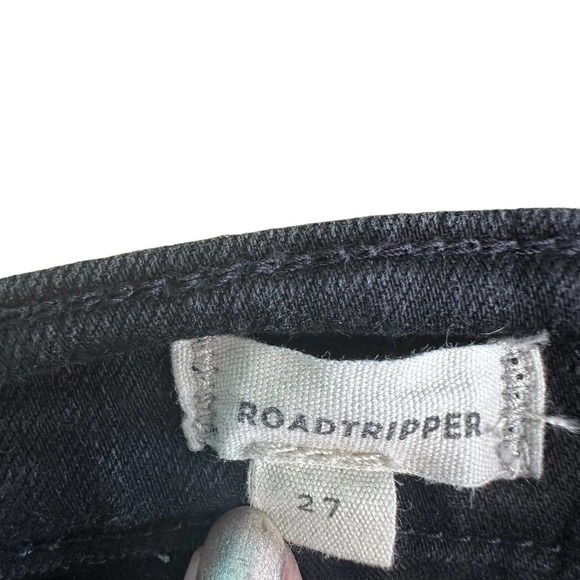 Madewell Mid-rise Jeans Women’s sz.‎ 27 Black Bennet Wash Roadtripper Skinny - Picture 8 of 12
